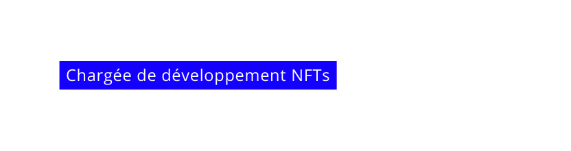 Chargée de développement NFTs